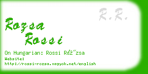 rozsa rossi business card